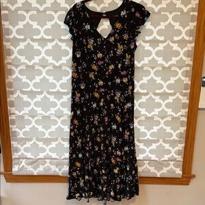 Scoop Women’s Floral Maxi Dress with Flutter Cap Sleeves